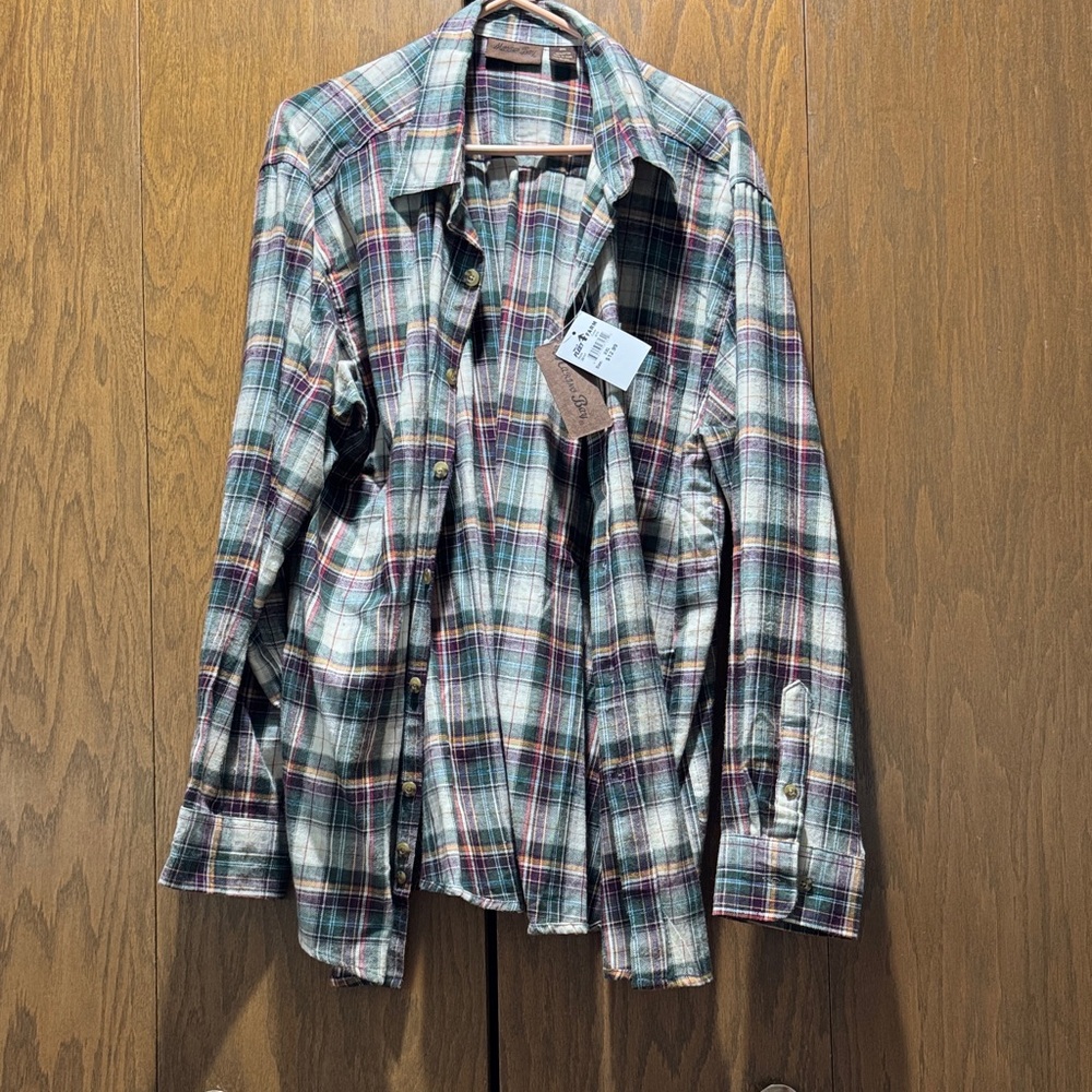 Plaid Button-Up Shirt